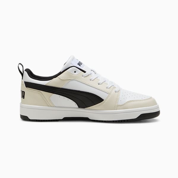 Rebound V6 Low Sneakers, PUMA White-PUMA Black-Alpine Snow, large-ZAF
