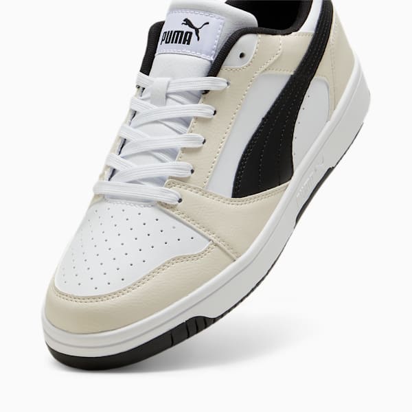 Rebound V6 Low Sneakers, PUMA White-PUMA Black-Alpine Snow, large-ZAF
