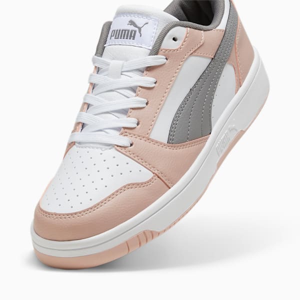 Rebound V6 Low Sneakers, Rose Quartz-PUMA White-Stormy Slate, large-ZAF