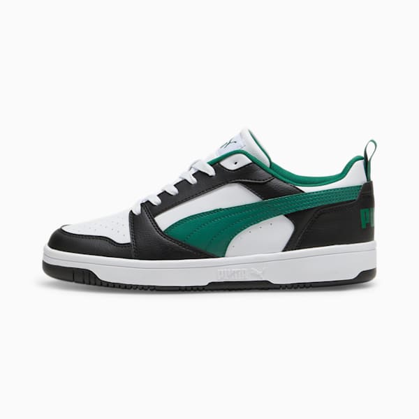 Rebound V6 Low Sneakers, PUMA Black-PUMA White-Vine, large-ZAF
