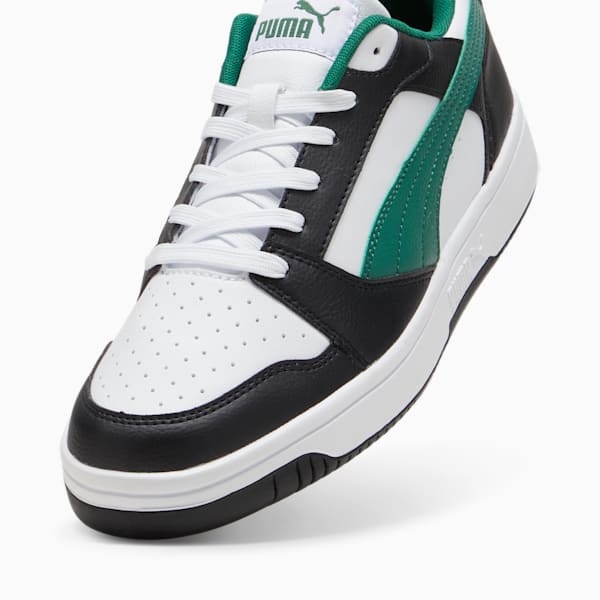 Rebound V6 Low Sneakers, PUMA Black-PUMA White-Vine, large-ZAF