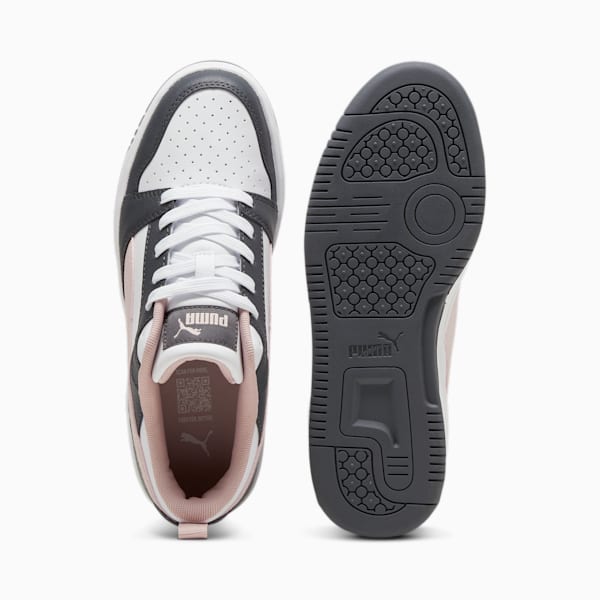 Rebound V6 Low Sneakers, Strong Gray-Mauve Mist-PUMA White, large-ZAF