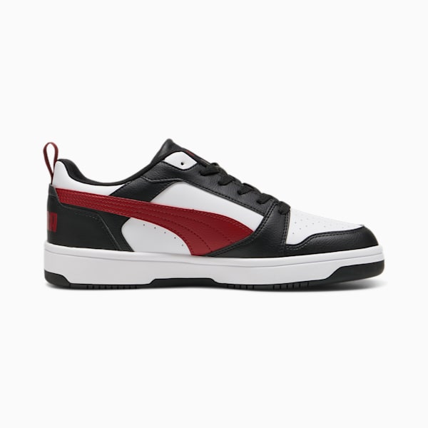 Rebound V6 Low Sneakers, PUMA White-Intense Red-PUMA Black, large-ZAF