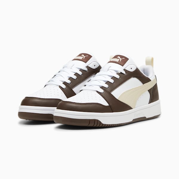 Rebound V6 Low Sneakers, Espresso Brown-Alpine Snow-PUMA White, large-ZAF