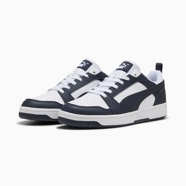 Rebound V6 Low Sneakers, PUMA White-New Navy, large-ZAF