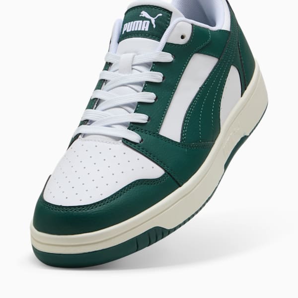 Rebound V6 Low Sneakers, PUMA White-Dark Myrtle-Warm White, large-ZAF