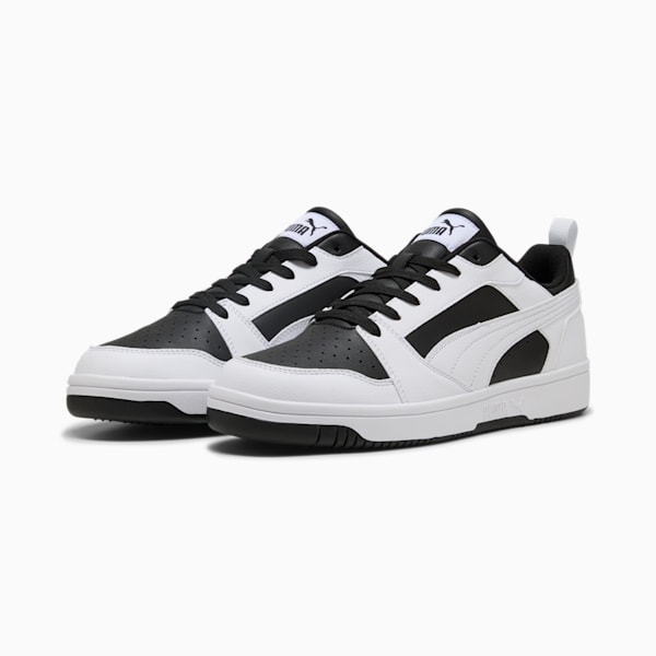 Rebound V6 Low Sneakers, PUMA Black-PUMA White, large-ZAF