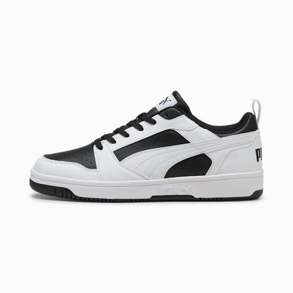 Rebound V6 Low Sneakers, PUMA Black-PUMA White, large-ZAF