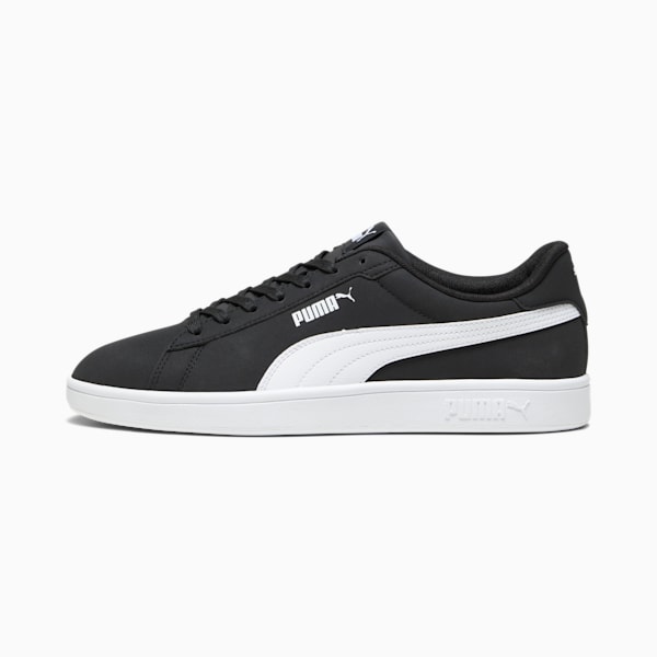 PUMA Smash 3.0 Buck Sneakers, PUMA Black-PUMA White, large-ZAF