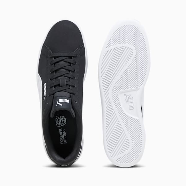 PUMA Smash 3.0 Buck Sneakers, PUMA Black-PUMA White, large-ZAF
