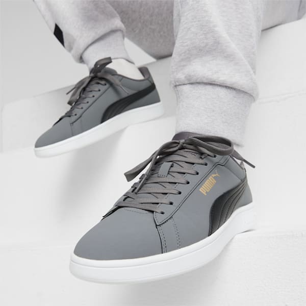 PUMA Smash 3.0 Buck Sneakers, Cool Dark Gray-PUMA Black-PUMA Gold-PUMA White, large-ZAF