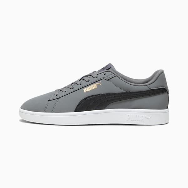 PUMA Smash 3.0 Buck Sneakers, Cool Dark Gray-PUMA Black-PUMA Gold-PUMA White, large-ZAF