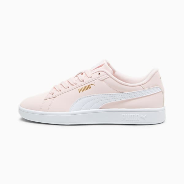 PUMA Smash 3.0 Buck Sneakers, Frosty Pink-PUMA White-PUMA Gold, large-ZAF