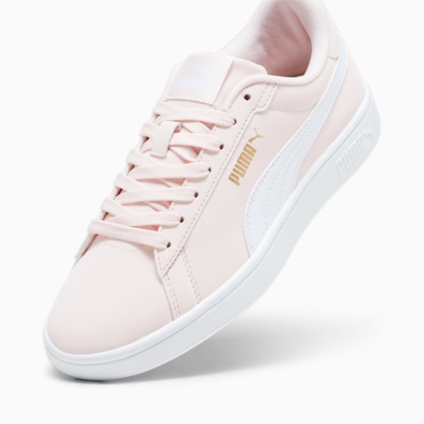 PUMA Smash 3.0 Buck Sneakers, Frosty Pink-PUMA White-PUMA Gold, large-ZAF