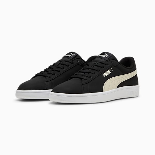 PUMA Smash 3.0 Buck Sneakers, PUMA Black-Alpine Snow-PUMA White, large-ZAF