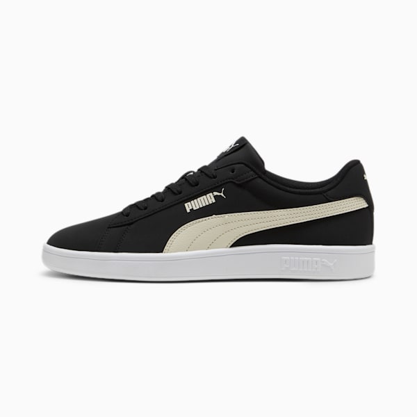 PUMA Smash 3.0 Buck Sneakers, PUMA Black-Alpine Snow-PUMA White, large-ZAF