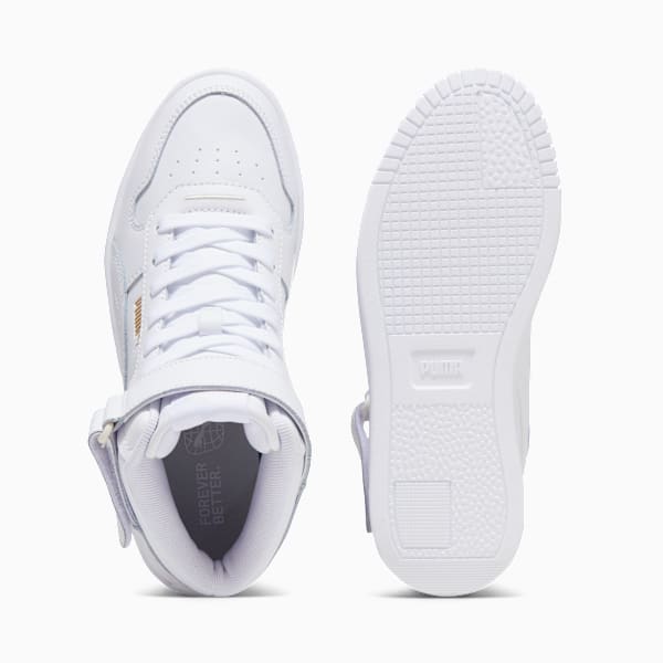 Tenis Mujer Carina Street Lux, PUMA White-PUMA White-PUMA Gold, large-MEX