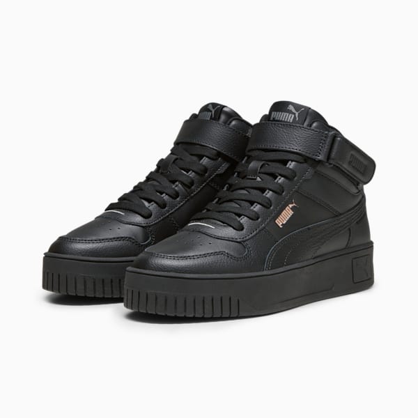 Carina Street Mid Women's Sneakers, PUMA Black-PUMA Black-Rose Gold, large-ZAF