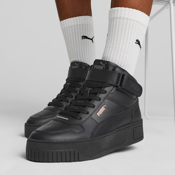 Carina Street Mid Women's Sneakers, PUMA Black-PUMA Black-Rose Gold, large-ZAF