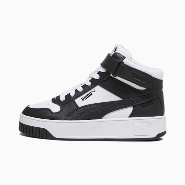 Zapatillas Carina Street Mid para mujer, PUMA White-PUMA Black, large-ARG