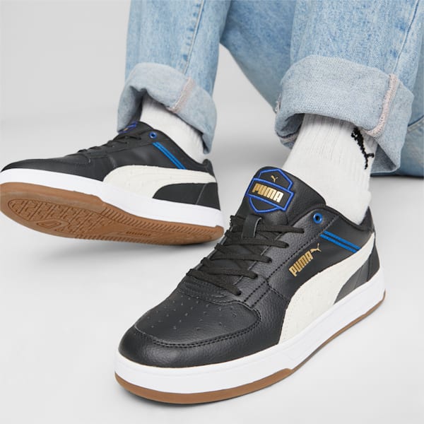 PUMA Caven 2.0 Retro Academia Sneakers, PUMA Black-Warm White-PUMA Team Royal-Gold-Gum, large-ZAF