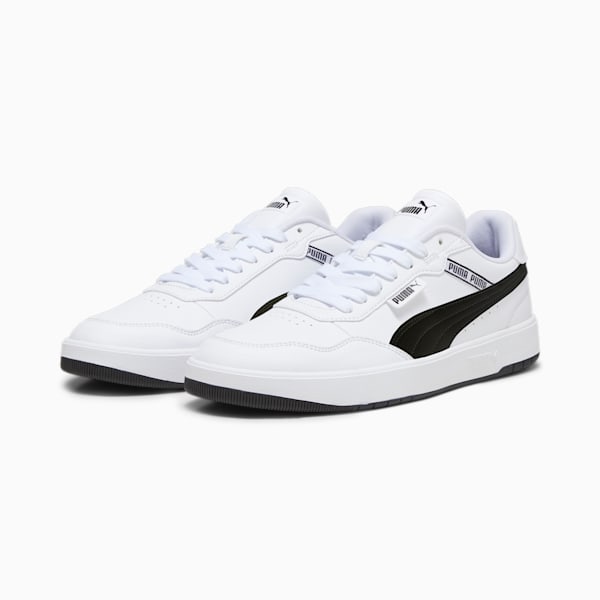 Court Ultra Lite Logo Sneakers, PUMA White-PUMA Black, large-ZAF