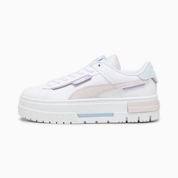 Mayze Crashed Women's Sneakers, PUMA White-Galaxy Pink, large-ZAF