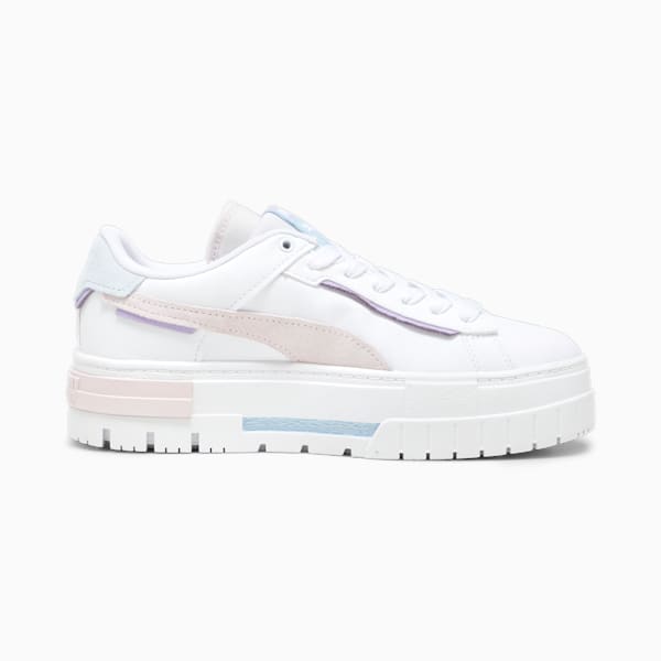 Mayze Crashed Women's Sneakers, PUMA White-Galaxy Pink, large-ZAF