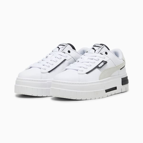 Mayze Crashed Women's Sneakers, PUMA White-PUMA Black, large-ZAF
