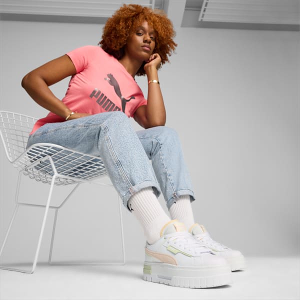 Tenis deportivos Mayze Crashed para mujer, PUMA White-Rosebay, large-MEX