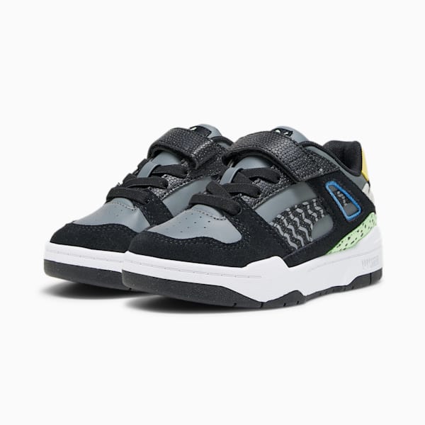 Slipstream Mix Match Kids' Sneakers, Cool Dark Gray-PUMA Black-Flaxen, large-ZAF