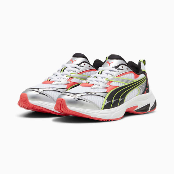 PUMA Morphic Sneakers, PUMA White-Active Red-PUMA Black, large-ZAF