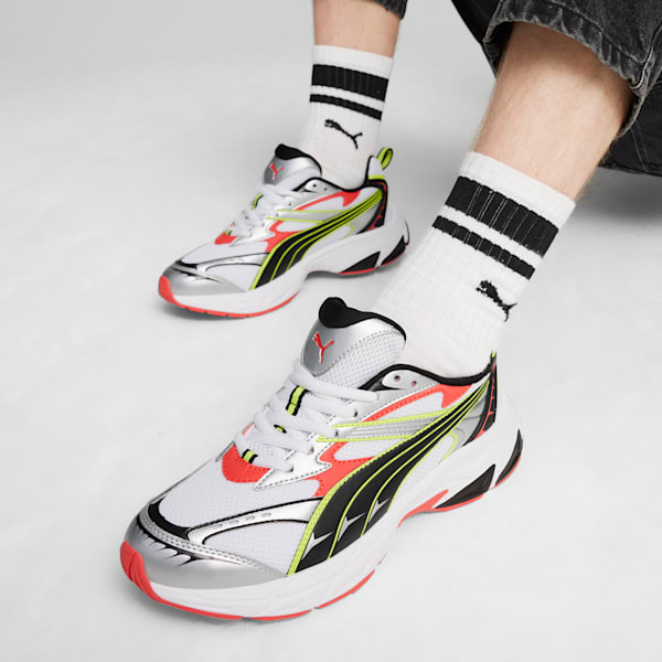 PUMA Morphic Sneakers, PUMA White-Active Red-PUMA Black, large-ZAF