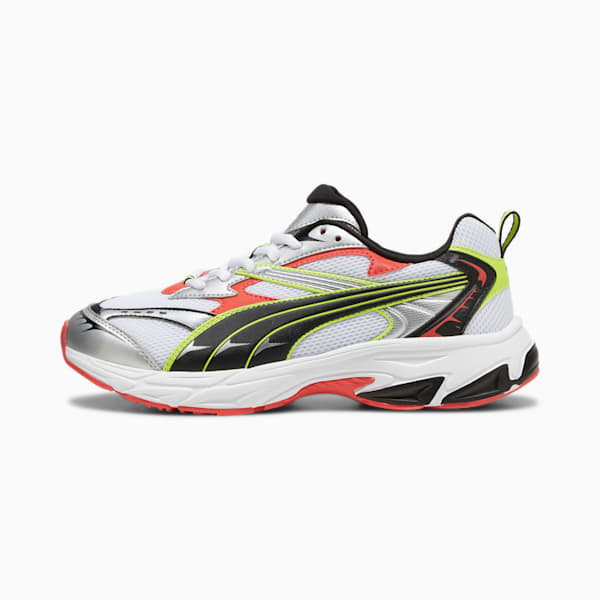 PUMA Morphic Sneakers, PUMA White-Active Red-PUMA Black, large-ZAF