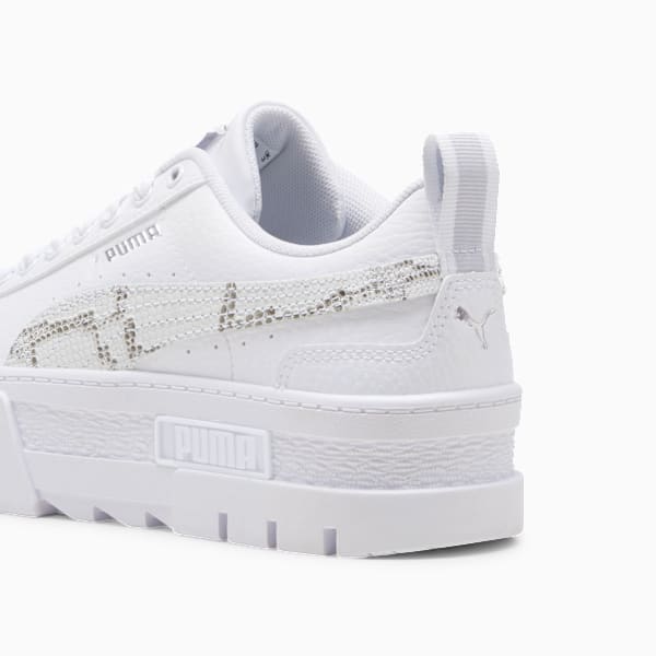 Tenis deportivos Mayze Snake para jóvenes, PUMA White-Feather Gray, large-MEX