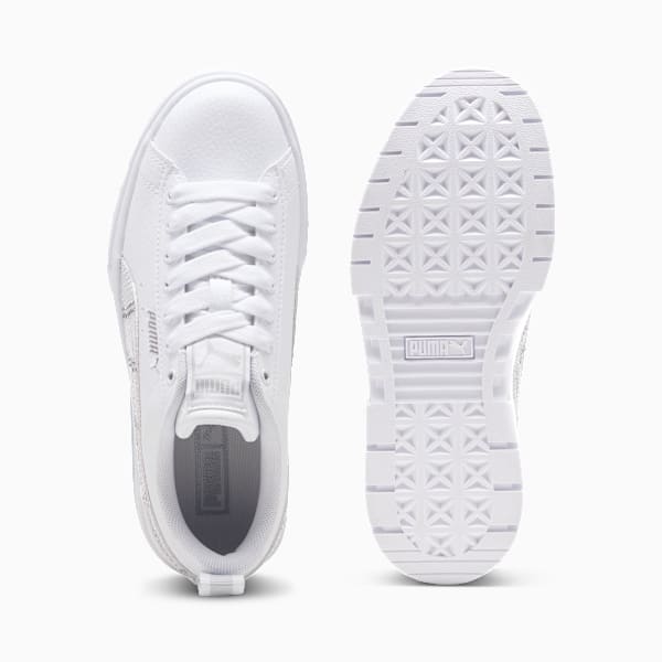 Tenis deportivos Mayze Snake para jóvenes, PUMA White-Feather Gray, large-MEX