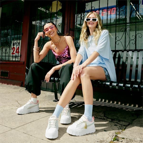 Mayze Stack Fashion Women's Sneakers, PUMA White, large-ZAF