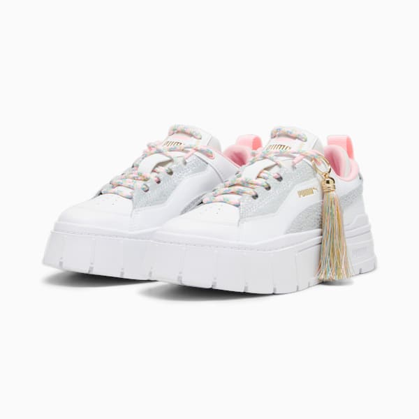 Mayze Stack Fashion Women's Sneakers, PUMA White, large-ZAF
