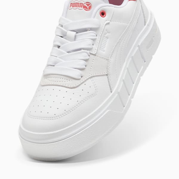 Cali Court Match Sneakers Women, PUMA White-Tart Cherry, large-ZAF