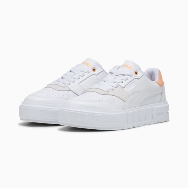 Cali Court Match Sneakers Women, PUMA White-Almost Apricot, large-ZAF