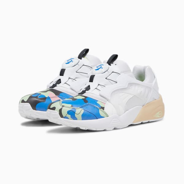 Disc Blaze Jungle Camo Sneakers, PUMA White-Ultra Blue, large-ZAF