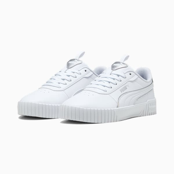Tenis Carina 2.0 Pop Up Metallics Mujer, PUMA White-Matte Silver-PUMA Silver, large-MEX