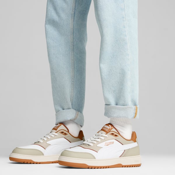 PUMA Doublecourt Sneakers Unisex, PUMA White-Desert Dust, large-ZAF