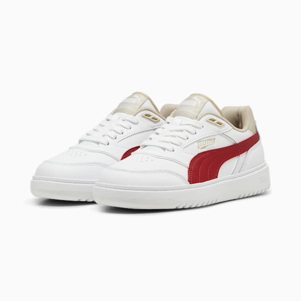 PUMA Doublecourt Sneakers Unisex, PUMA White-Intense Red, large-ZAF