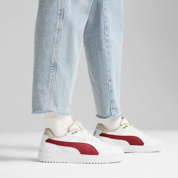PUMA Doublecourt Sneakers Unisex, PUMA White-Intense Red, large-ZAF