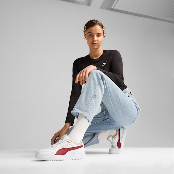 PUMA Doublecourt Sneakers Unisex, PUMA White-Intense Red, large-ZAF