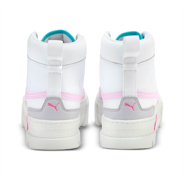 Zapatillas Mayze Binding para mujer, PUMA White-Pearl Pink-Ravish, large-ARG
