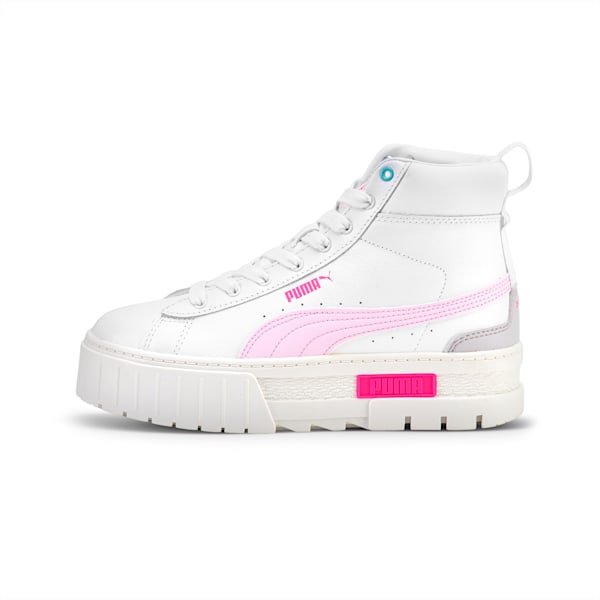 Zapatillas Mayze Binding para mujer, PUMA White-Pearl Pink-Ravish, large-ARG