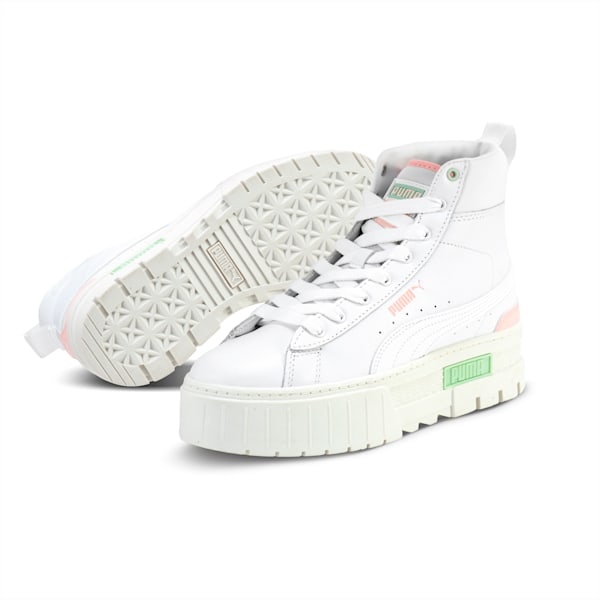 Zapatillas Mayze Binding para mujer, PUMA White-Rose Dust, large-ARG