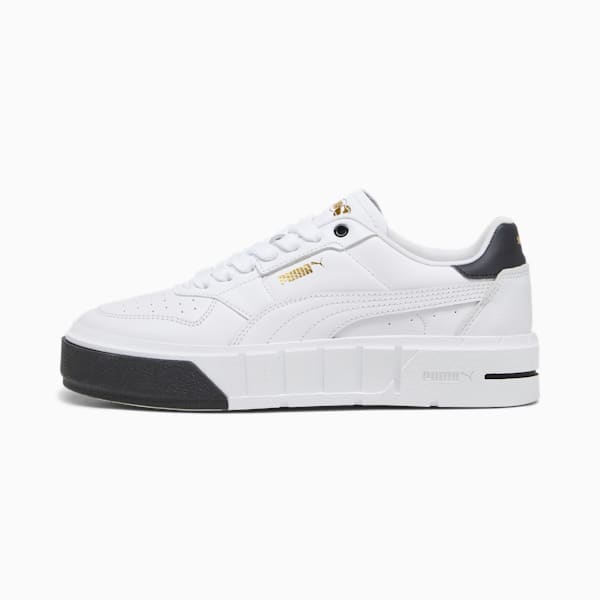 PUMA Cali Court Leather Women's Sneakers, PUMA White-PUMA Black, large-MEX